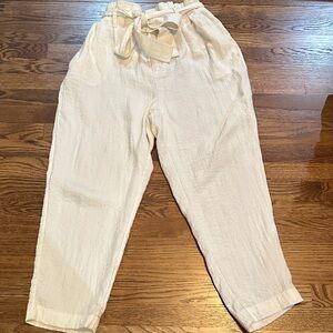 a new day Off-White Pants with Tie Detail